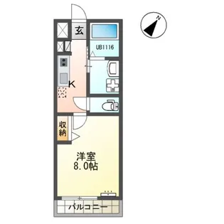 ベルエイト【1階】の間取り