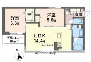 MALINO GARDEN【2階】の間取り
