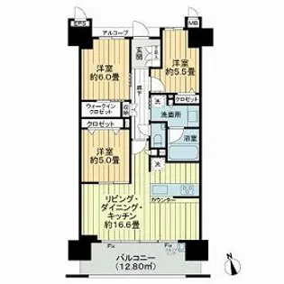 サーパス浜松城公園【12階】の間取り