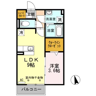 パルフェ【2階】の間取り