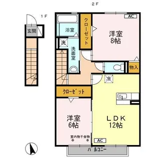 MARCHER FORME【2階】の間取り