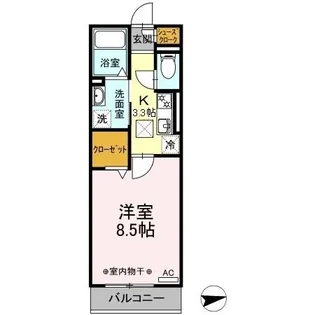リビエールウメダ【1階】の間取り