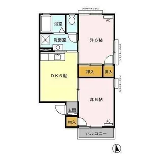 セジュール エム B【1階】の間取り