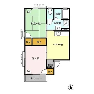 セジュール エム B【1階】の間取り