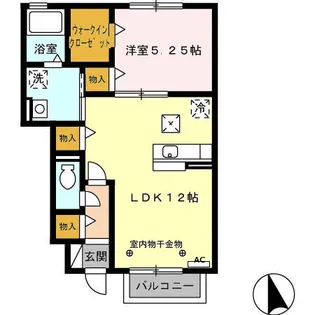 パークハイツ幸【1階】の間取り