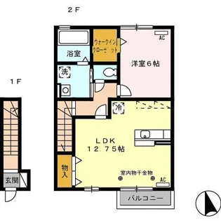 パークハイツ幸【2階】の間取り