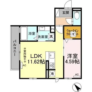 FーGRANDE十軒【1階】の間取り