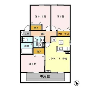 メルベーユⅡ A【1階】の間取り