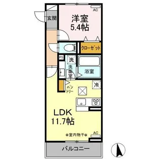 ソレール 北浦【1階】の間取り