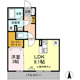 カーサ・ディ・ピーノ【2階】の間取り