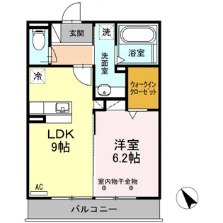 セジュール・フーキC【2階】の間取り