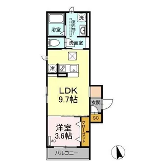 RADIUS V【1階】の間取り