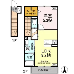 ハルモニア【2階】の間取り