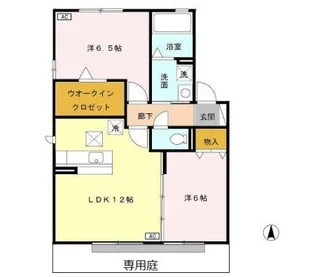 ピーノ・アーレ A【1階】の間取り