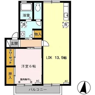 エストハウス B【202号室】の間取り