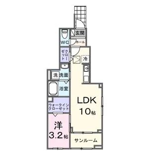 ヒカルサ浜松渡瀬町【1階】の間取り