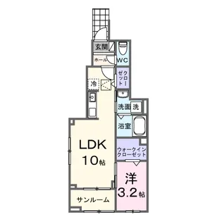 ヒカルサ浜松渡瀬町【1階】の間取り