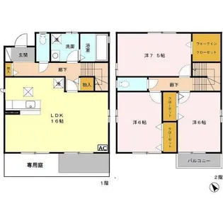 静岡県浜松市中央区富塚町【テラスハウス】の間取り