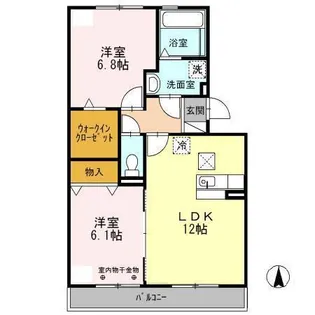 RICHESSE COURT【1階】の間取り