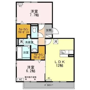 RICHESSE COURT【2階】の間取り