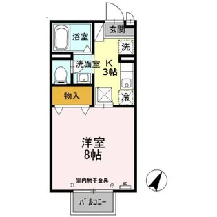 棒屋第3住吉ハイツ【1階】の間取り