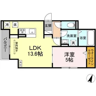 DーHILLS広沢【1階】の間取り