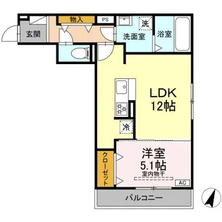 DーHILLS広沢【2階】の間取り