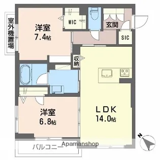 FLEURIA【2階】の間取り