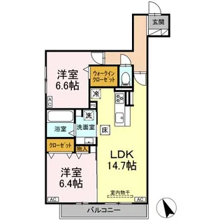 プランドール【1階】の間取り