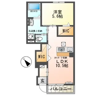 ルナ白羽【1階】の間取り
