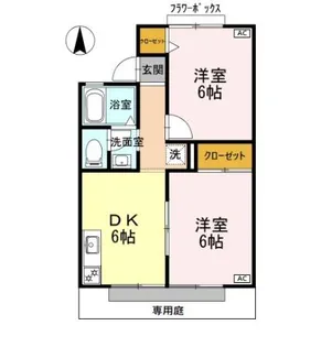コーポシャルマン【1階】の間取り