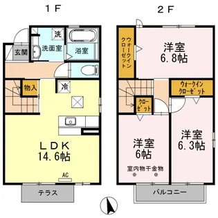 棒屋第8住吉ハイツ【2階】の間取り