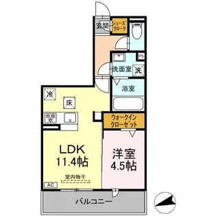 DーHILLS佐藤III【1階】の間取り