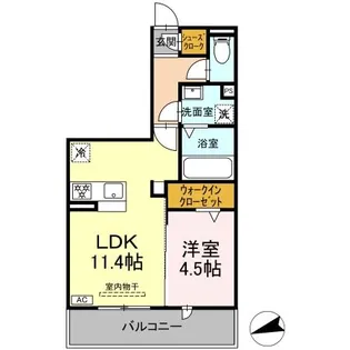 DーHILLS佐藤III【3階】の間取り