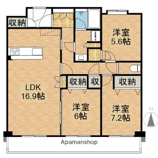 ネオステージ八幡ロイヤルタワー【802号室】の間取り