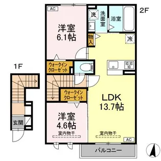 プレジール【2階】の間取り