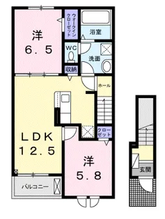 クレリア西伊場【2階】の間取り