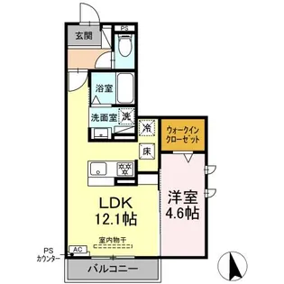 CREST RIDGE【1階】の間取り