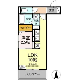 DーHILLS野口【2階】の間取り