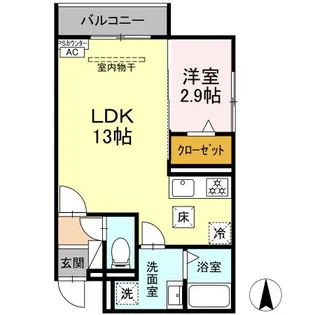 DーHILLS野口【1階】の間取り