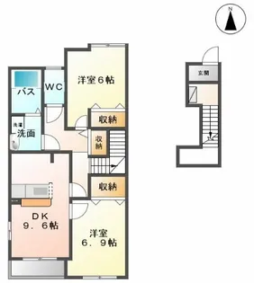 ヒバリーヒルズ【2階】の間取り