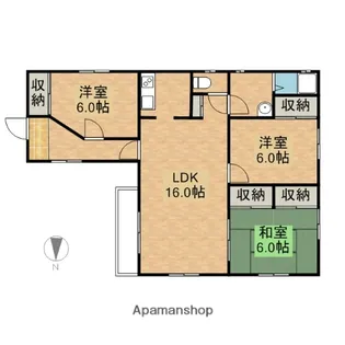 フレグランスたむかい【S-1号室】の間取り