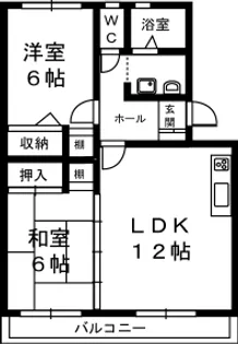 メゾンクオーレ【301号室】の間取り