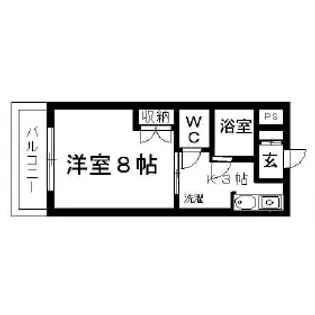 メゾンフィルライト【102号室】の間取り