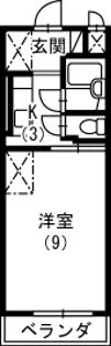 シャンブル永野【3階】の間取り