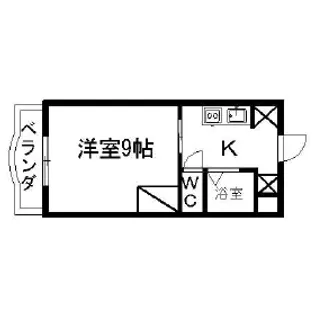 シャンブル永野【1階】の間取り