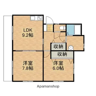 マンション芳舟Ⅰ【2階】の間取り
