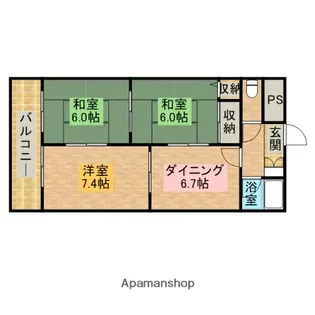 アソルティ伝馬町【6階】の間取り