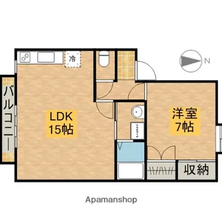 メゾンアントレーブA【101号室】の間取り