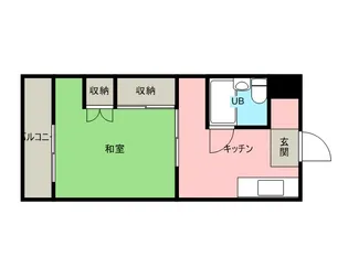 コーポシルクロード【1階】の間取り